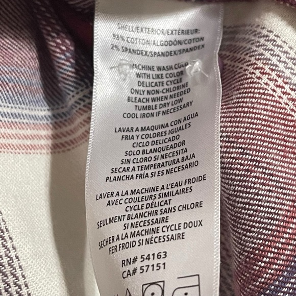 BASS OUTDOOR Women's Sz S Expedition Stretch Cotton Flannel Shirt Multicolor NWT - Picture 6 of 8